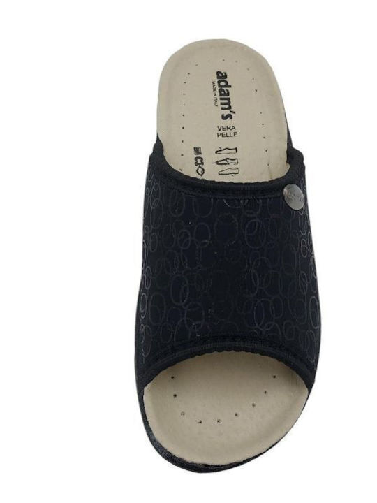 Leather Women's Flat Sandals Anatomic in Black Color