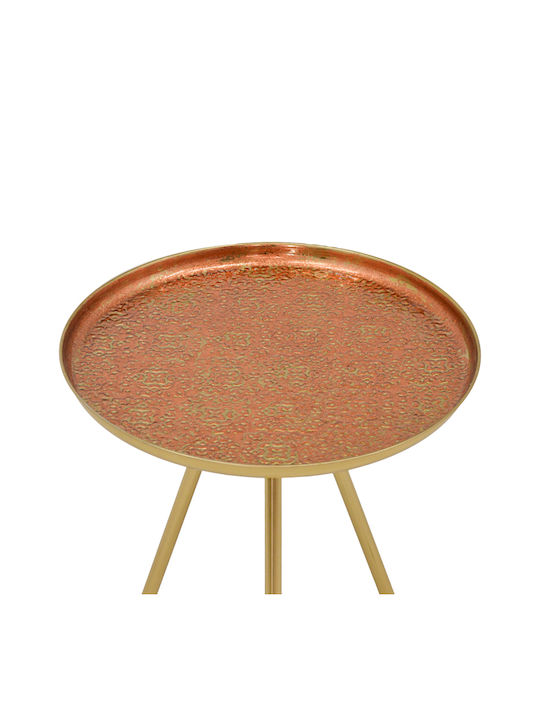 Round Side Table Jacksie Bronze-gold L46xW46xH48cm