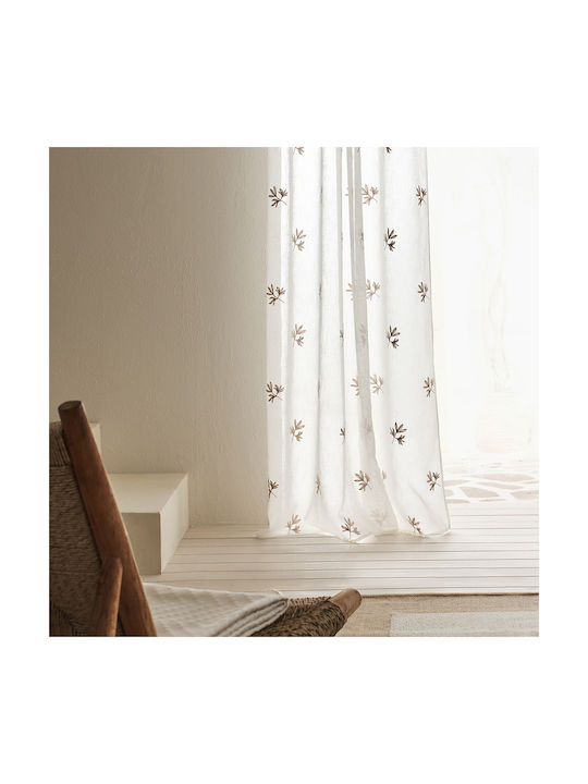 Gofis Home Curtain with Pencil Pleat Nairna 534 White 140x295cm