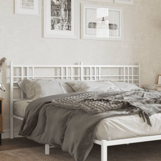 vidaXL Metallic White Bed Headboard 187x90cm