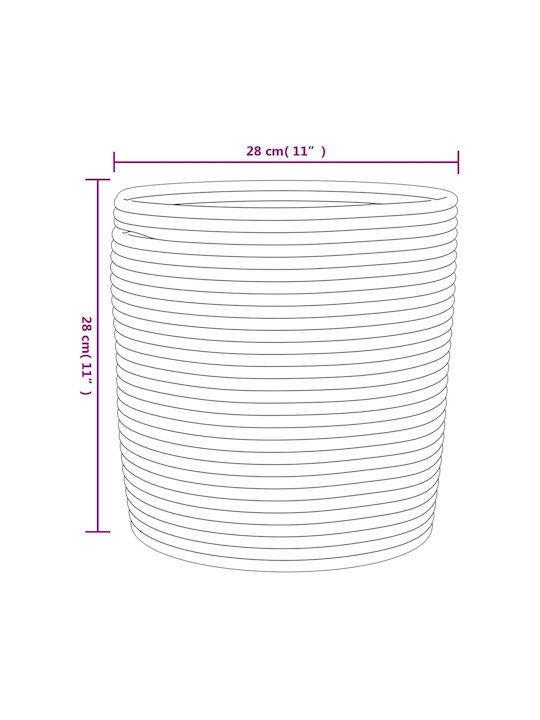 vidaXL Καλάθι Αποθήκευσης Υφασμάτινο Καφέ 28x28x28cm 2τμχ