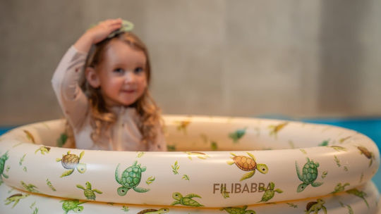 Filibabba Alfie First Swim Παιδική Στρογγυλή Πισίνα PVC 43lt Φουσκωτή 80x26εκ. Μπεζ