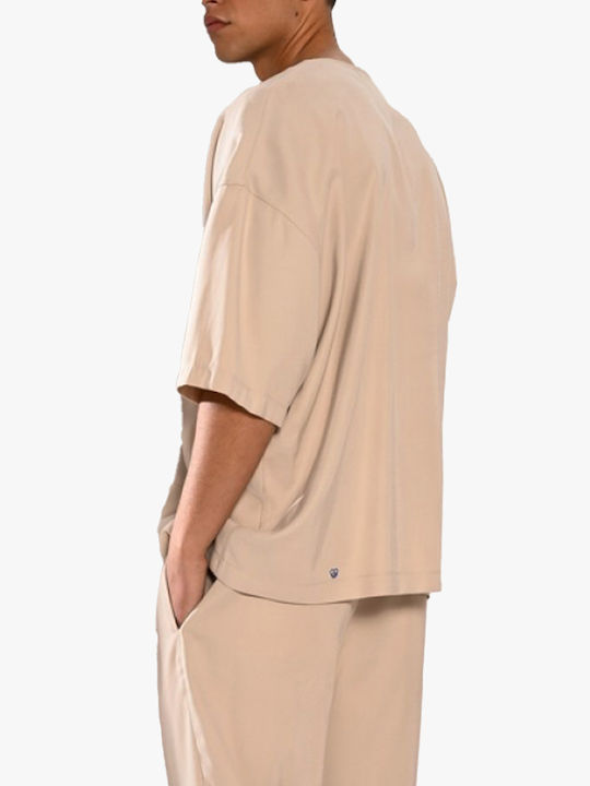 Kurzärmlig Hemd Beige