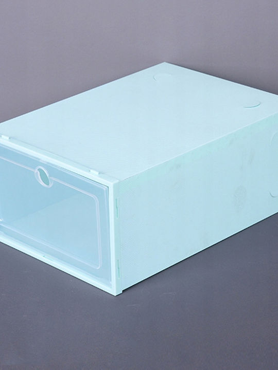 Plastic Cutie de Depozitare cu Capac Albastru 21.5x31x12.5cm 1buc