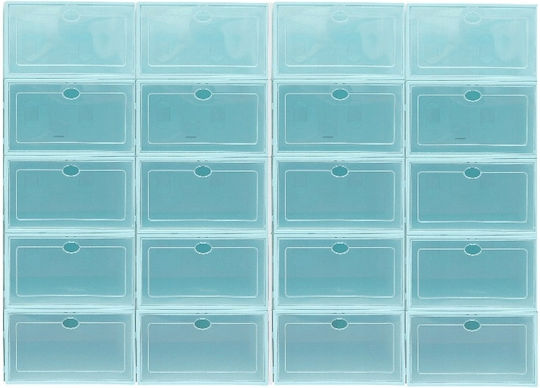 Plastic Cutie de Depozitare cu Capac Albastru 21.5x31x12.5cm 1buc