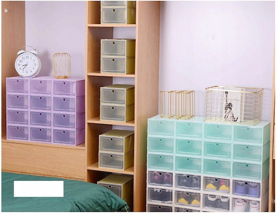 Plastic Cutie de Depozitare cu Capac Albastru 21.5x31x12.5cm 1buc