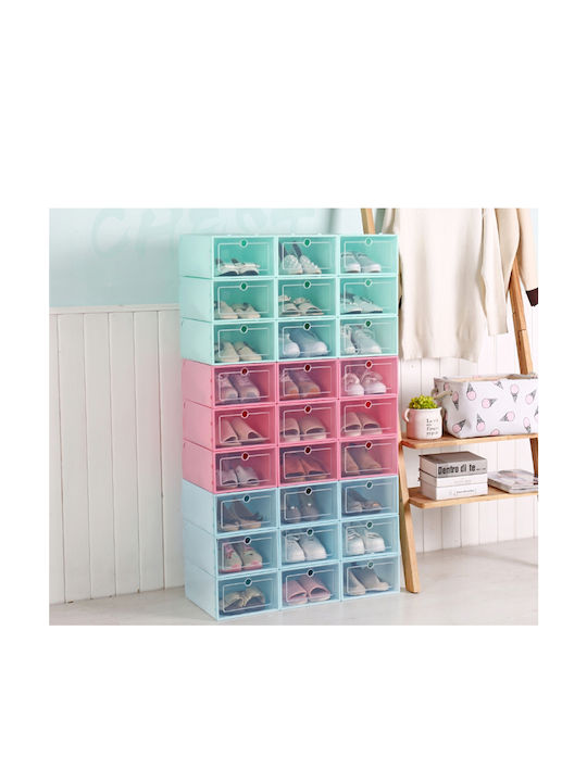 Plastic Cutie de Depozitare cu Capac Albastru 21.5x31x12.5cm 1buc