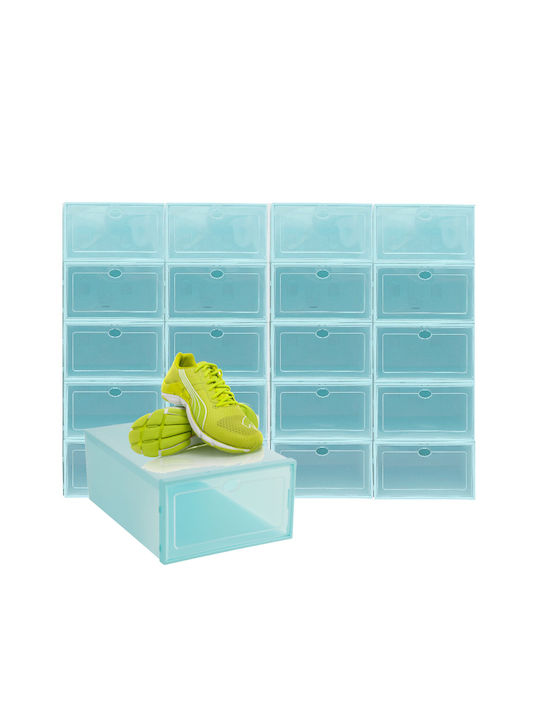Plastic Cutie de Depozitare cu Capac Albastru 21.5x31x12.5cm 1buc