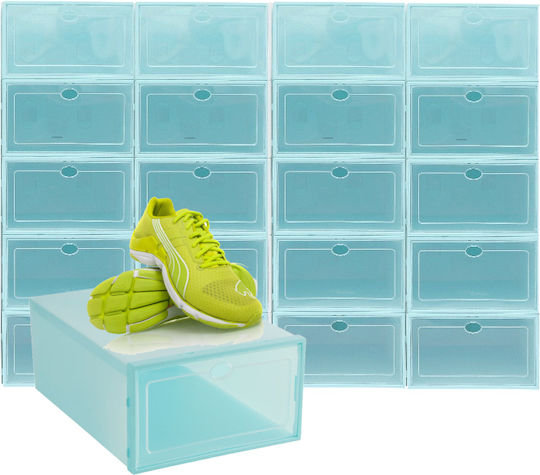 Plastic Cutie de Depozitare cu Capac Albastru 21.5x31x12.5cm 1buc