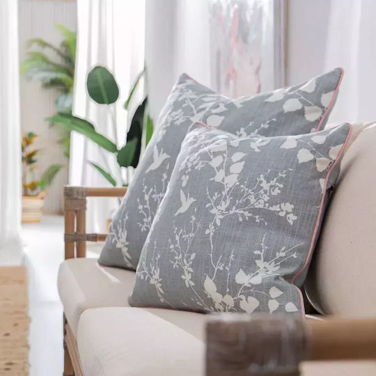 Ixia Regal Μαξιλάρι Γκρι Μπεζ 40x40εκ.