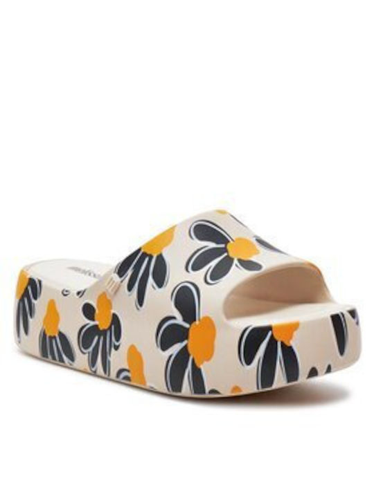 Frauen Flip Flops mit Plattform in Beige Farbe33996/BEIGE/BLAC