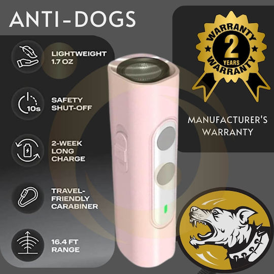 Professional Ultrasonic Anti-dog Device Dog Cat Chasing Removing Scaring Device 2 Anti-litter Frequencies 5m Indoor Outdoor Barking Control