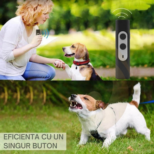 Professional Ultrasonic Anti-dog Device Dog Cat Chasing Removing Scaring Device 2 Anti-litter Frequencies 5m Indoor Outdoor Barking Control