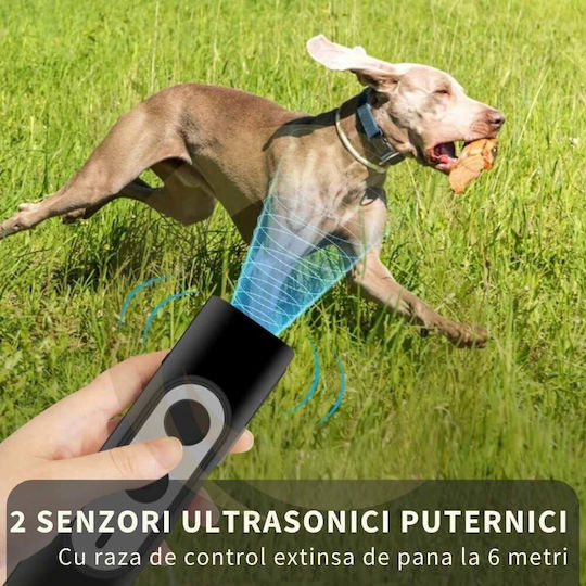 Professional Ultrasonic Anti-dog Device Dog Cat Chasing Removing Scaring Device 2 Anti-litter Frequencies 5m Indoor Outdoor Barking Control