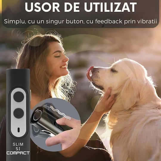 Professional Ultrasonic Anti-dog Device Dog Cat Chasing Removing Scaring Device 2 Anti-litter Frequencies 5m Indoor Outdoor Barking Control