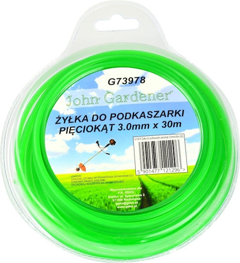 Geko G73978 Mähfaden Fünfeckig Länge 30m und Dicke 3mm