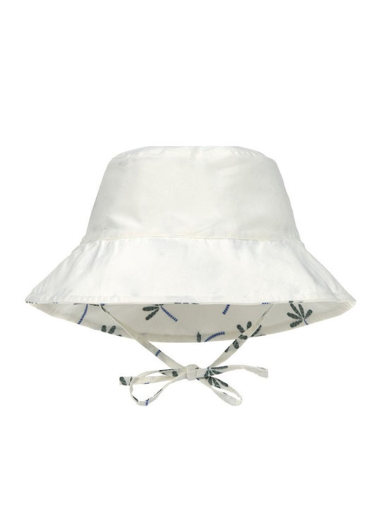 Laessig Palarie Copii Bucket Tesatura Cu Protectie Solara Palms Nature Albă