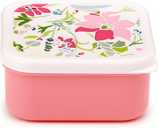 Pink Flowers Food Containers Set 3 Sizes/m-l-xl Puckator
