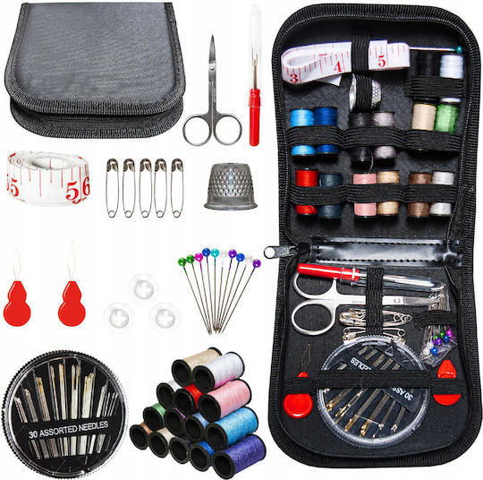 Set de cusut Zola cu 70 de articole diferite și un caz de depozitare cu fermoar