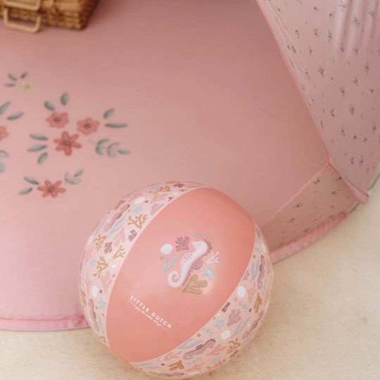 Little Dutch Ocean Dreams Aufblasbarer Strandball in Rosa Farbe 35 cm