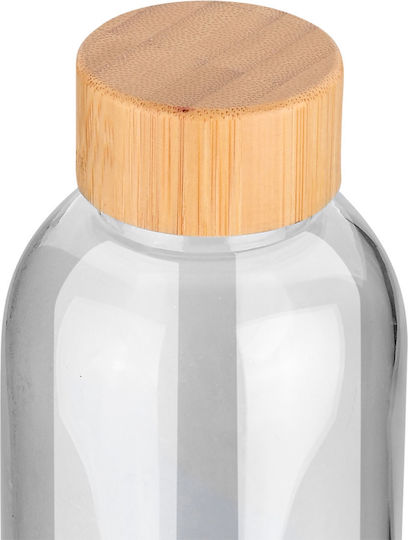 Estia Bamboo Essentials Бутилка за Вода Стъкло с винтова капачка Прозрачен 1000мл