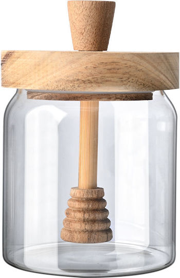 Estia Κουτάλι για Μέλι Γυάλινο Καφέ 450ml