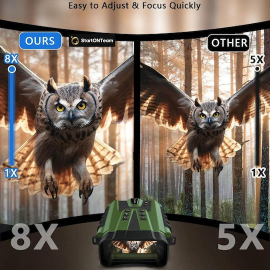 Professional Digital Night Vision Hunting Binoculars Lcd Screen Battery Night Vision 300m Green