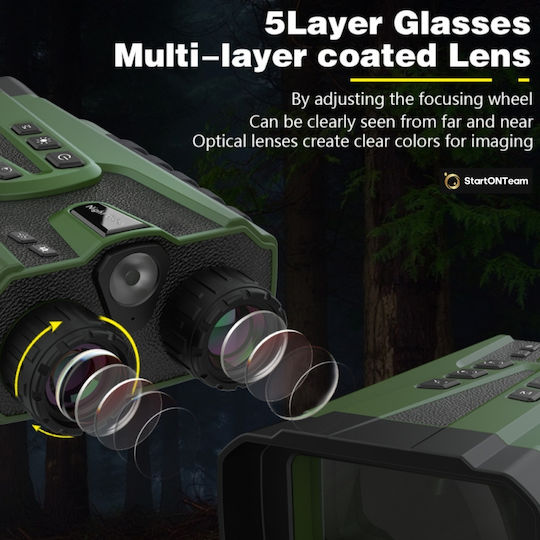 Professional Digital Night Vision Hunting Binoculars Lcd Screen Battery Night Vision 300m Green