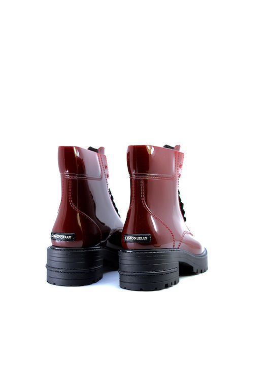 Lemon Jelly Botine pentru femei cu toc mediu Burgundy