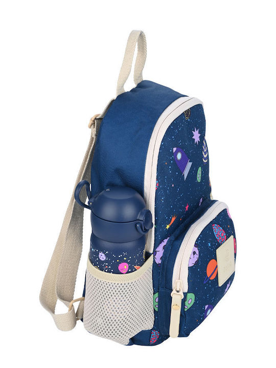 Estia Kid Backpack School Bag Backpack Kindergarten Cosmic Voyagers with Water Bottle Holder 6Liters
