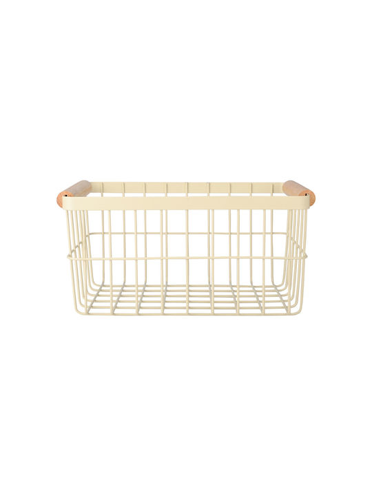 Decorative Basket Metallic with Handles 28x20x14cm Estia