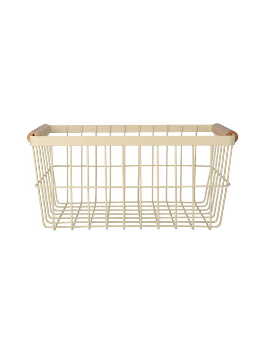 Decorative Basket Metallic with Handles 33x22x15cm Estia