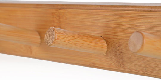 Estia Wandhalterung Hölzernes 6 Haken Beige 59x7x6cm