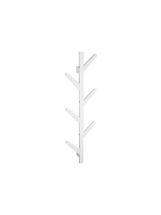 Estia Wooden Wall Hanger with 6 Slots White 1pc