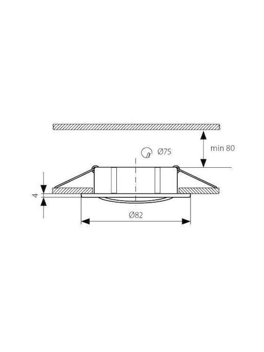 Kanlux Metallic Frame for Spot GX5.3 White 8.2x8.2cm. 1pcs