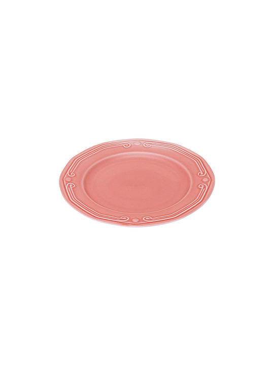 Estia Athénée Plate Desert made of Porcelain Pink with Diameter 20cm 6pcs 01-13554