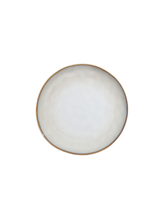 Estia Plate Shallow Ceramic White with Diameter 21cm 6pcs