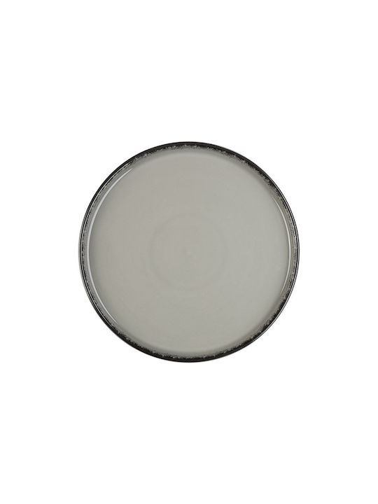 Estia Pearl Plate Shallow made of Porcelain Gray with Diameter 26cm 6pcs