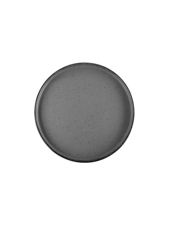 Estia Plate Shallow made of Porcelain Black with Diameter 21cm