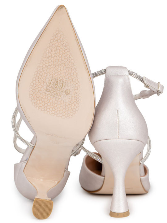 Ecru Heels with Strap