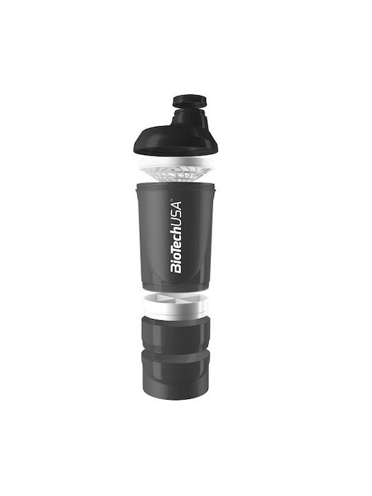 Biotech USA Wave Plastic Protein Shaker 600ml Black