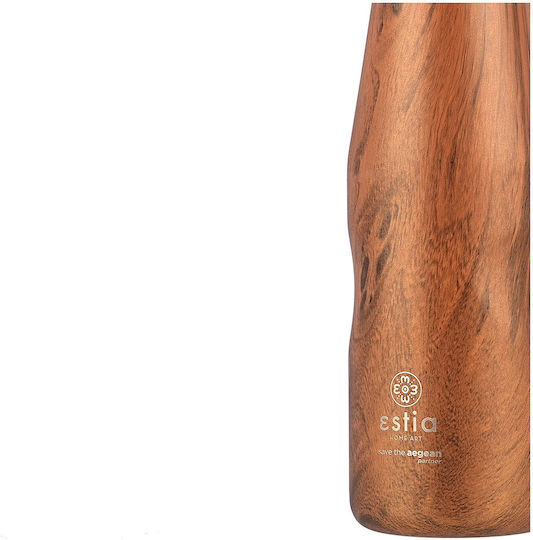 Estia Travel Flask Save the Aegean Ανακυκλώσιμο Μπουκάλι Θερμός Ανοξείδωτο BPA Free 500ml Sekoya