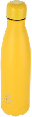 Estia Travel Flask Save the Aegean Recycelbar Flasche Thermosflasche Rostfreier Stahl BPA-frei Pineapple Yellow 500ml