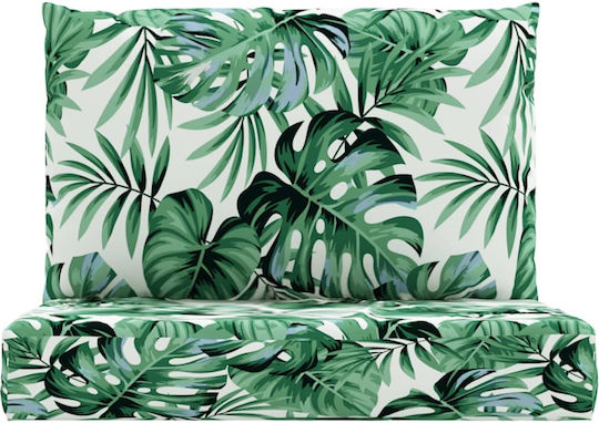 vidaXL Pernă De Canapea Perne Pentru Scaune De Grădină Cu Spătar Verde Waterproof 2 Buc 60x60cm