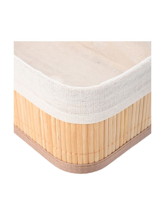 Estia Bamboo Essentials Tabletop Organizer Bamboo Beige