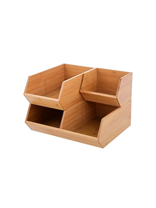 Estia Bamboo Essentials Θήκη για Βαμβάκι Μπαμπού Μπεζ