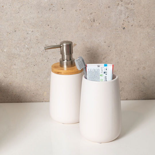 Estia Bamboo Essentials Tisch Getränkehalter Bamboo Weiß