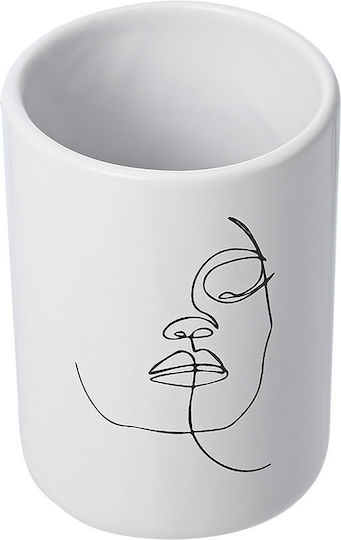 Estia Countertop Cup Holder Line Art White