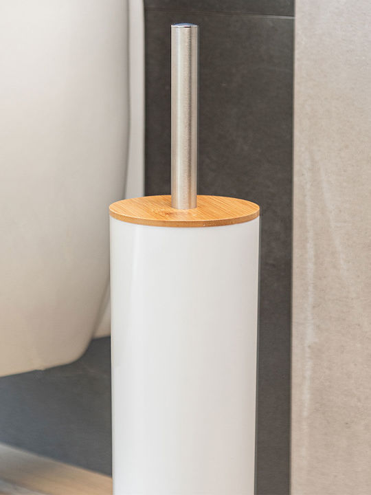 Estia Bamboo Essentials Inox Πιγκάλ Μπάνιου Λευκό