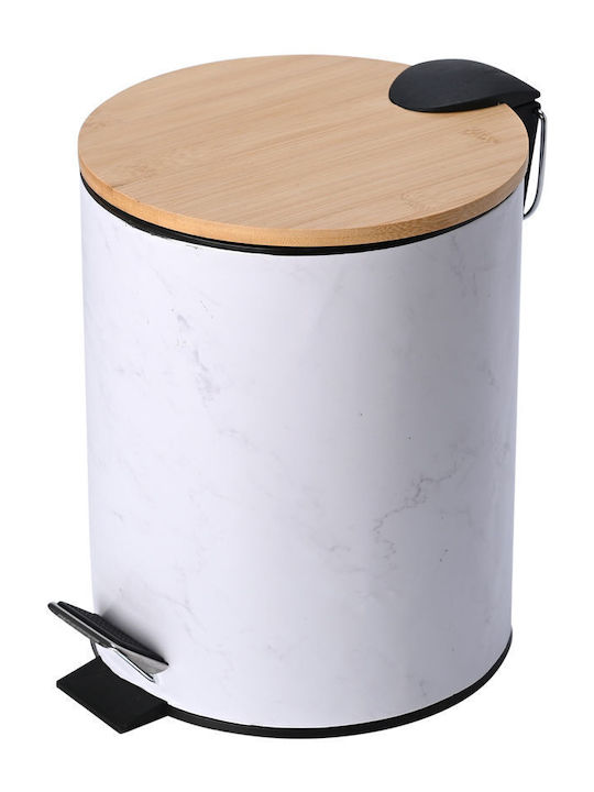 Estia Bathroom Trash Can Marble Soft Close 5L